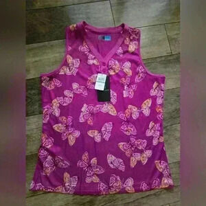 PGA TOUR pink tank top womens size large New With Tag